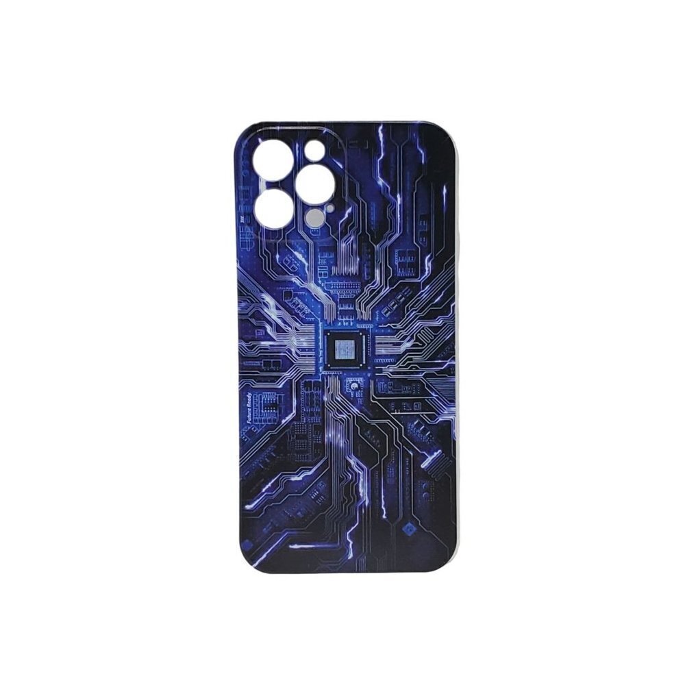 Ip 12 - 12 Pro Circuit Board Image Phone Case Blue